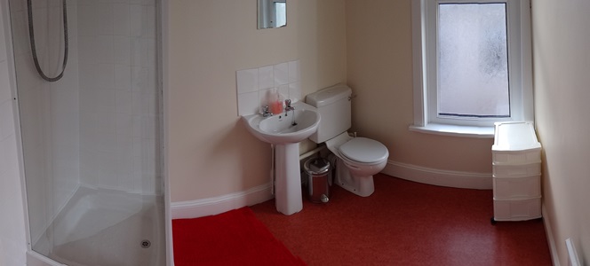 One of the two shower rooms at 11 Kingsley Road
